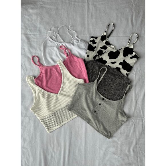 Juniors Crop Top Lot, Small-Medium, 6 Pieces, Spring/Summer Tops, Dressy, Casual - Picture 1 of 8